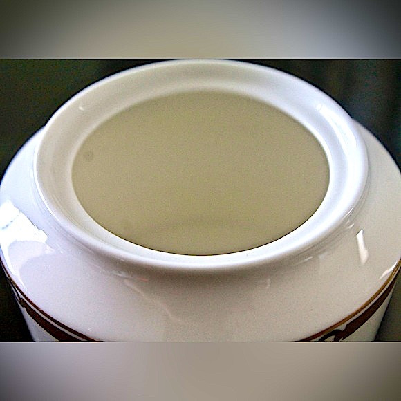 RALPH LAUREN HARNESS CREAMER & SUGAR BOWL SET GOLD BAND LINK - Picture 7 of 11